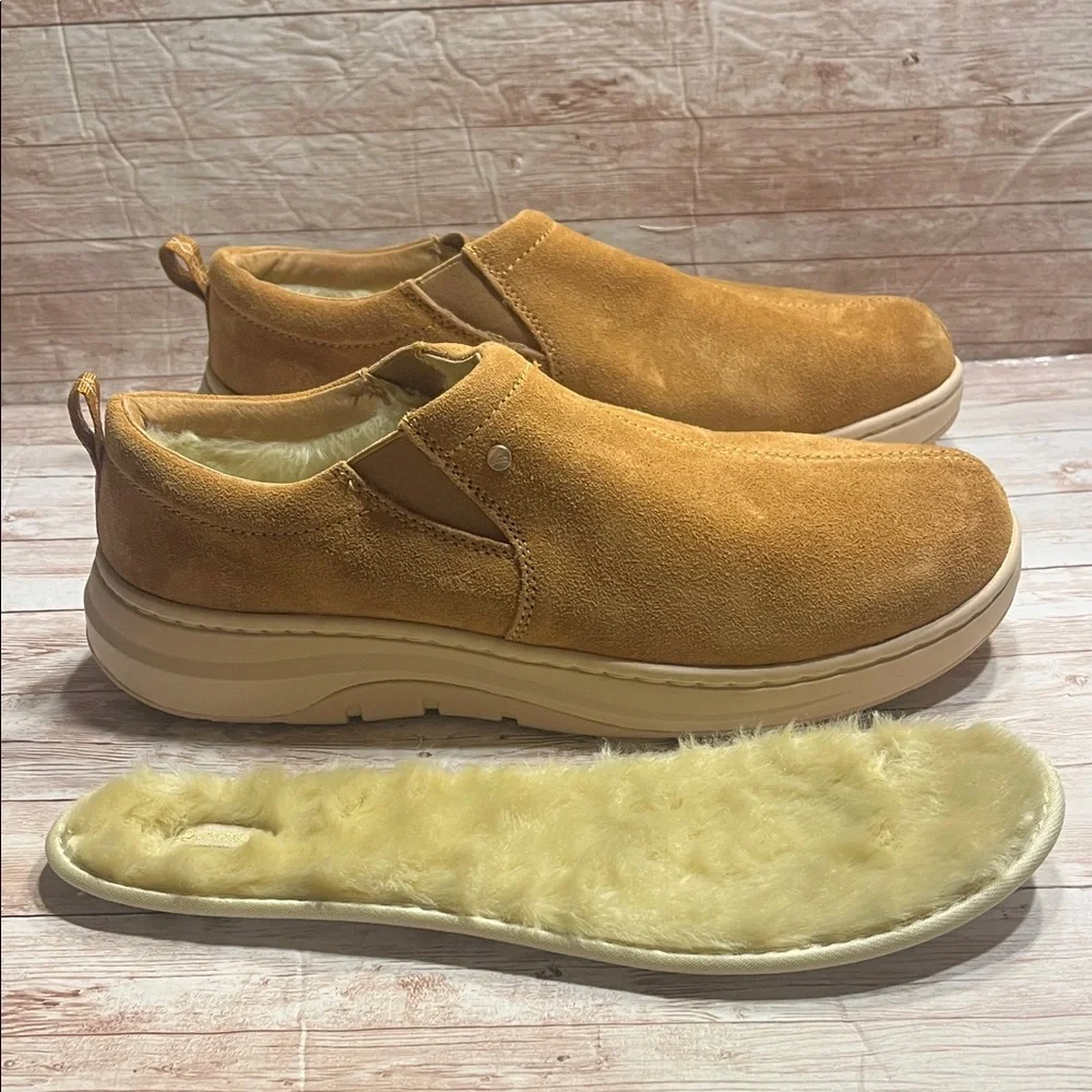 NWOB Anodyne Classic Tan Suede Men's Slip-On Loafers
